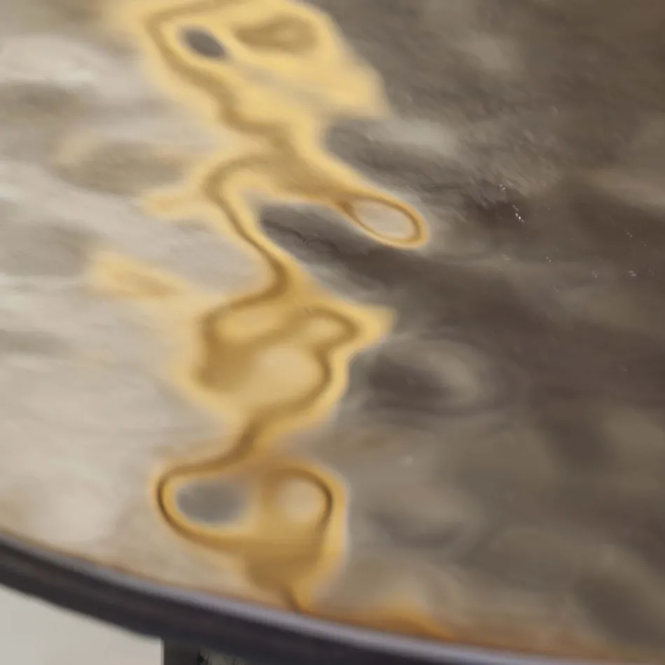 Sofabord med glasplade og metalbund Made in Italy - Batulla Viadurini