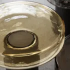 Sofabord med glasplade og metalbund Lavet i Italien - Batulla Viadurini