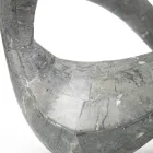 Sofabord med glasplade og Fossil Stone Base - Californien Viadurini