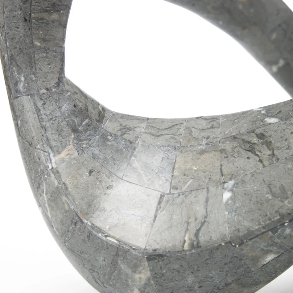 Sofabord med glasplade og Fossil Stone Base - Californien Viadurini