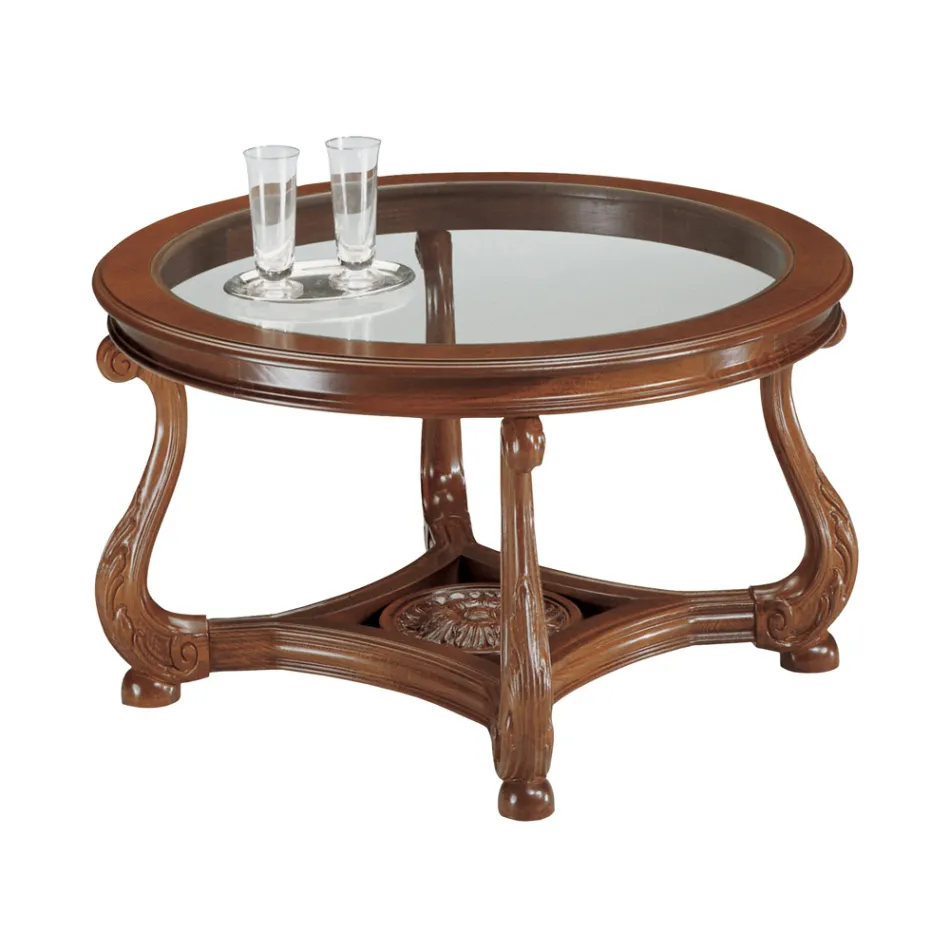 Sofabord med glasplade lavet i Italien - Sedna Viadurini