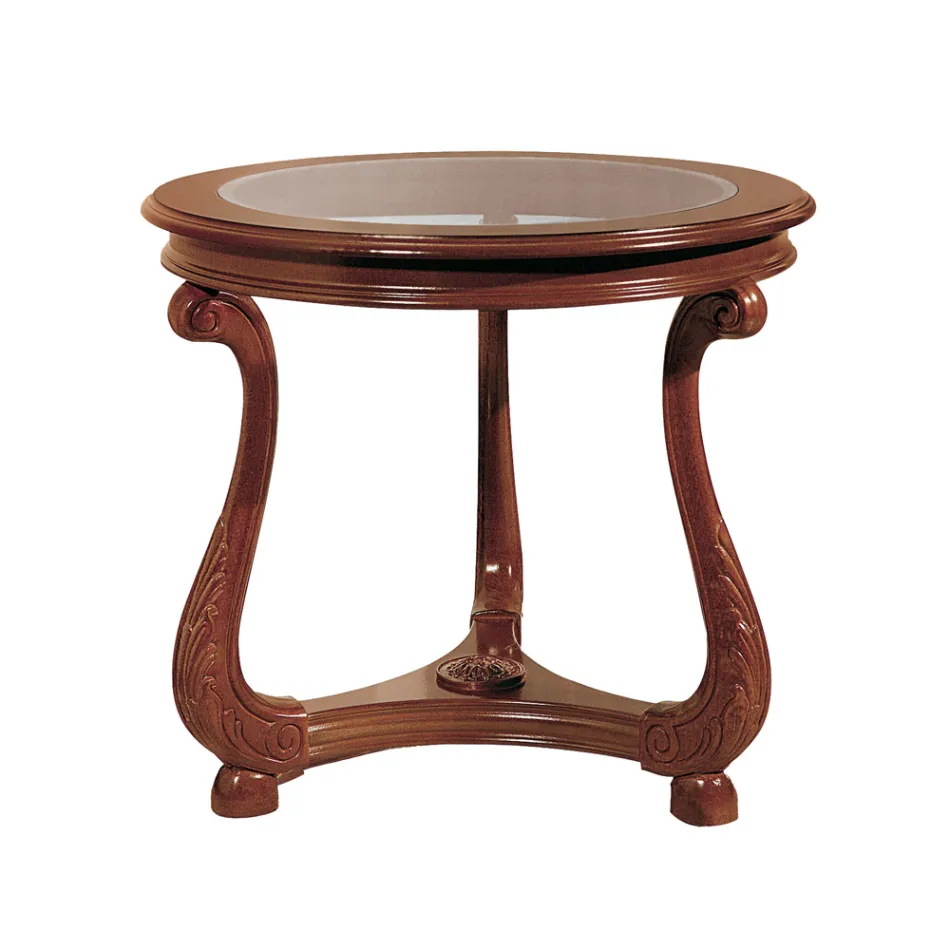 Sofabord med glasplade lavet i Italien - Sedna Viadurini