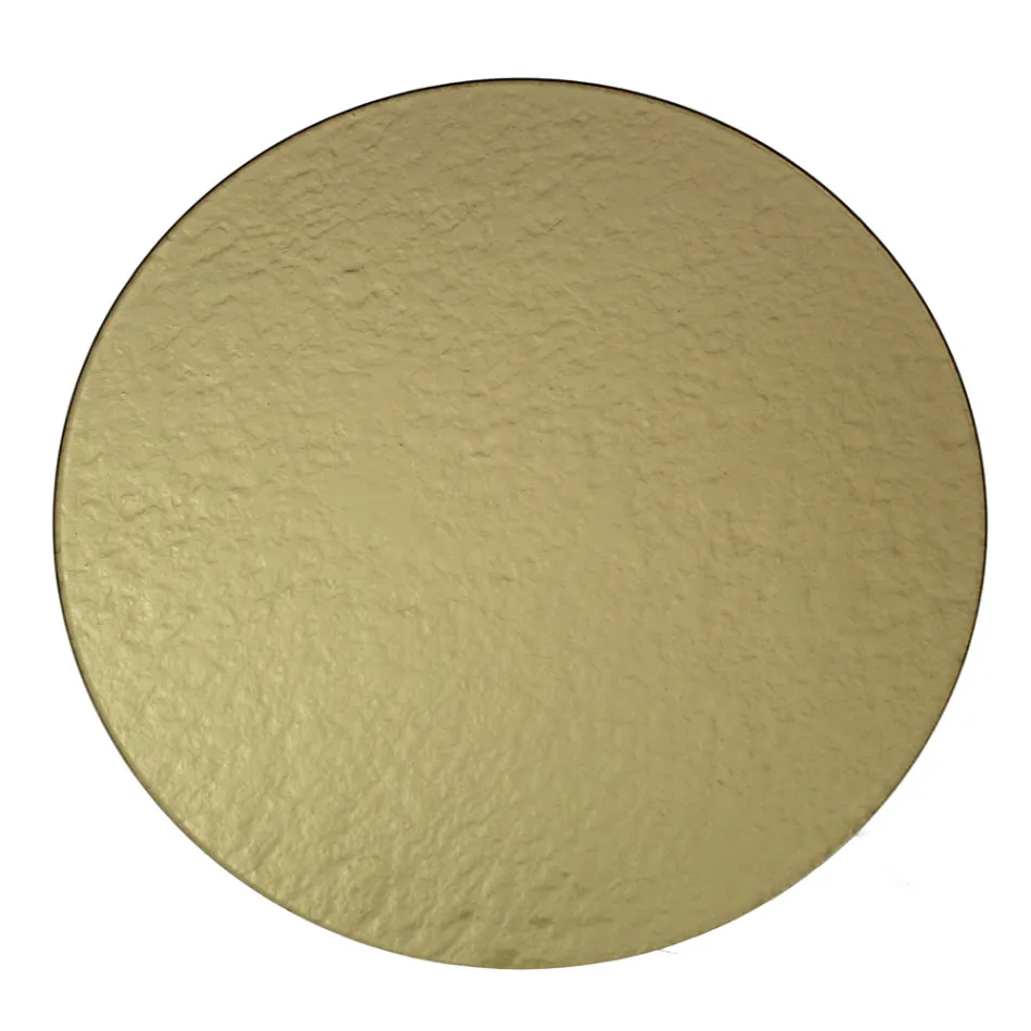 Sofabord med rund glasplade og 3 ben lavet i Italien - Siste Viadurini