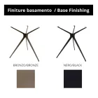 Sofabord med rund glasplade og 3 ben lavet i Italien - Siste Viadurini