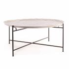 Homemotion Sofabord med rund top og stålbase - Tullio Viadurini