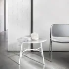 Sofabord med rund marmorplade lavet i Italien - Makino Viadurini