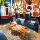 Sofabord med rund glas og træplade Fremstillet i Italien - Baviera Viadurini