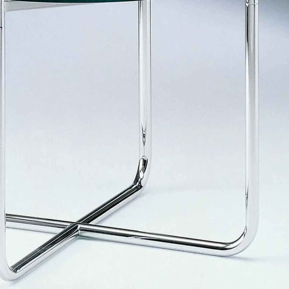 Sofabord med rund glasplade fremstillet i Italien - Costanza Viadurini