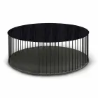 Sofabord med rund træplade Fremstillet i Italien - Montebianco Viadurini