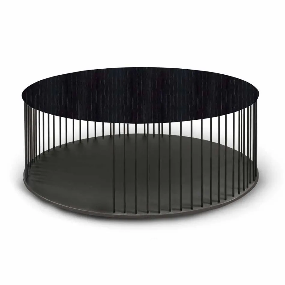 Sofabord med rund træplade Fremstillet i Italien - Montebianco Viadurini