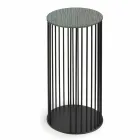 Sofabord med rund træplade Fremstillet i Italien - Montebianco Viadurini