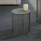 Sofabord med rund træplade Fremstillet i Italien - Montebianco Viadurini