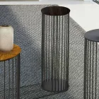 Sofabord med rund træplade Fremstillet i Italien - Montebianco Viadurini