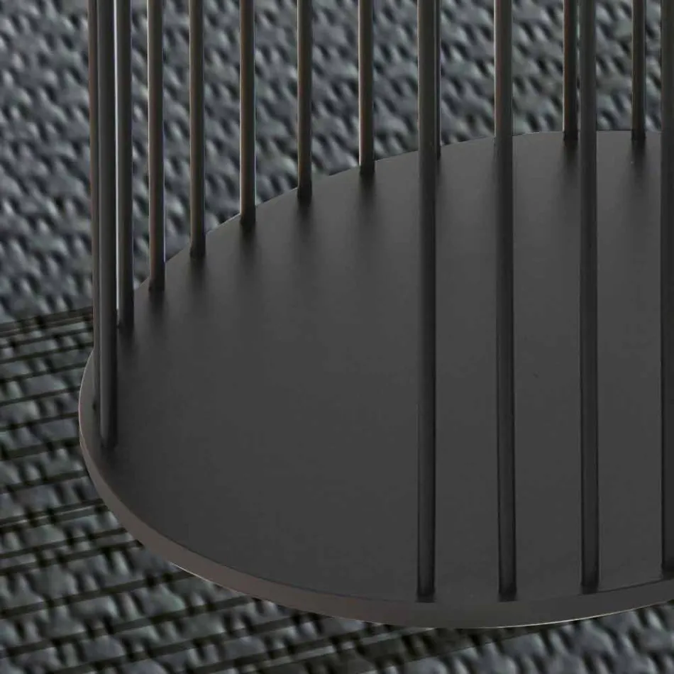 Sofabord med rund træplade Fremstillet i Italien - Montebianco Viadurini