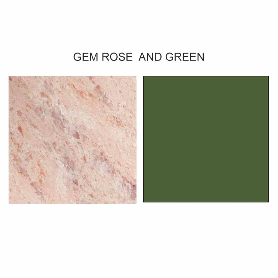 Design sofabord med 2 runde toppe i Gres Made in Italy - Stockholm Viadurini