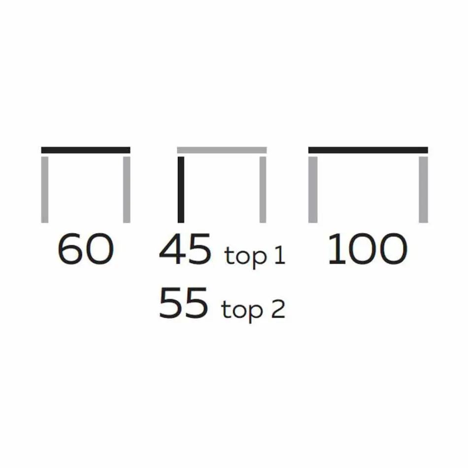 Design sofabord med 2 runde toppe i Gres Made in Italy - Stockholm Viadurini