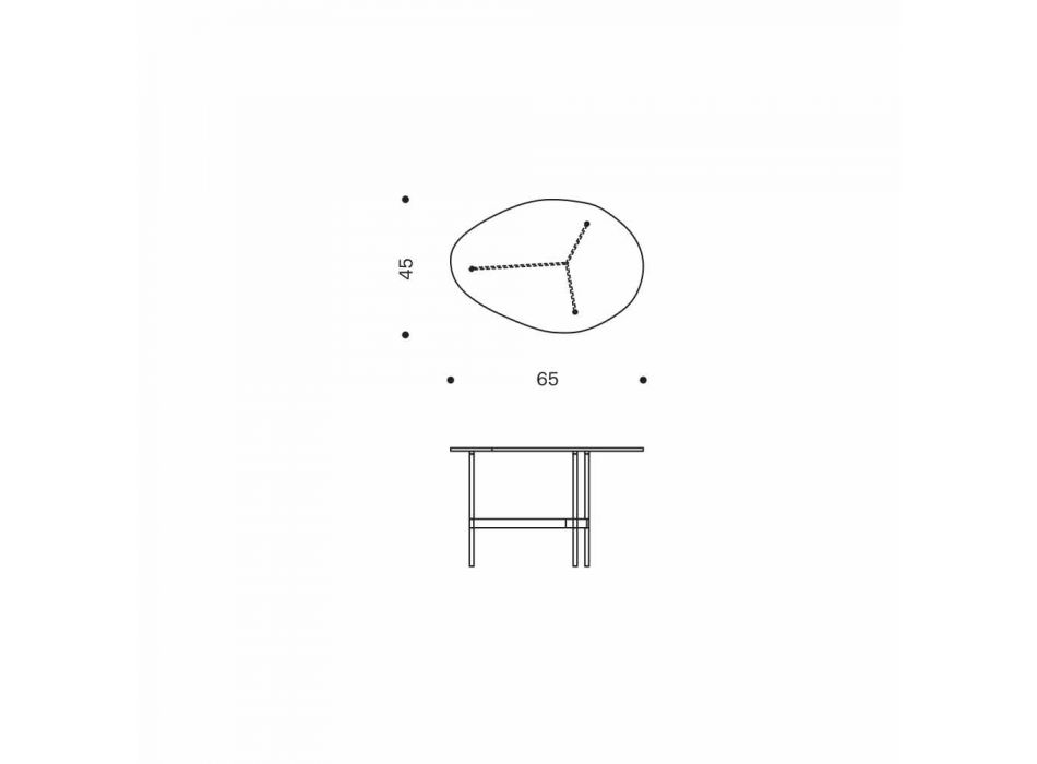 Design Sofabord med træplade Fremstillet i Italien - Cinci Viadurini