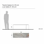 Design sofabord i marmor med glasbase fremstillet i Italien - Molino Viadurini