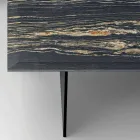 Design sofabord i marmor med glasbase fremstillet i Italien - Molino Viadurini