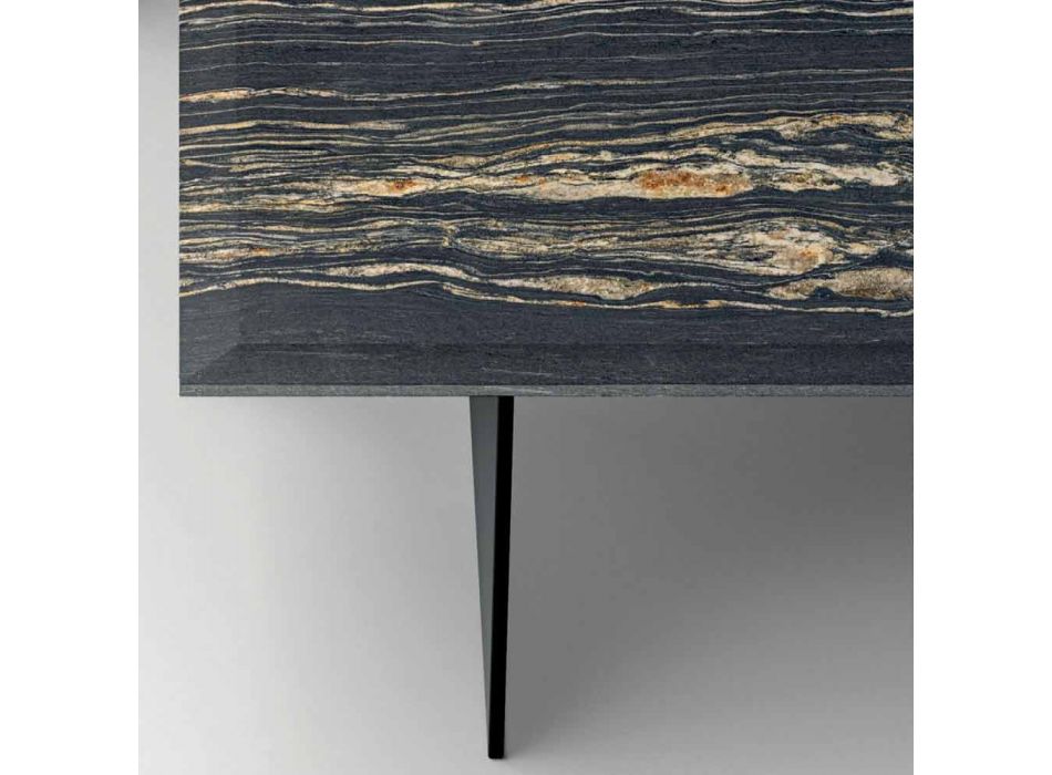Design sofabord i marmor med glasbase fremstillet i Italien - Molino Viadurini