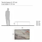 Design sofabord i marmor med glasbase fremstillet i Italien - Molino Viadurini