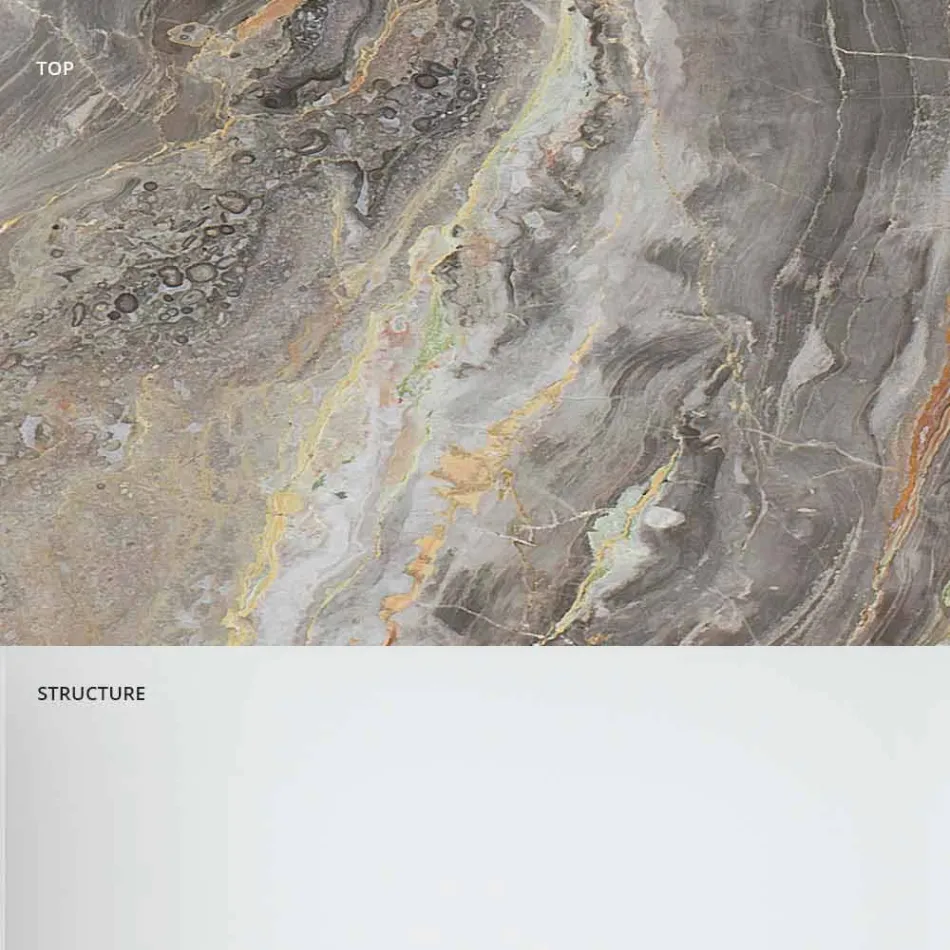 Design sofabord i marmor med glasbase fremstillet i Italien - Molino Viadurini