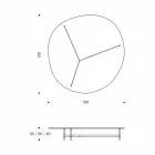 Design sofabord i glas med metalbase fremstillet i Italien - Cinci Viadurini