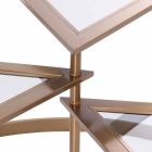 Design sofabord i glas med detaljer i messingfinish - Carpi Viadurini