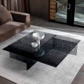 Design Sofabord Ekstralt dekoreret glas fremstillet i Italien - Sestola