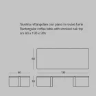 Luksus sofabord i farvet metal og træplade - Anacleto Viadurini