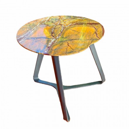 Sofabord håndlavet i marmor og stål fremstillet i Italien - Prince Viadurini