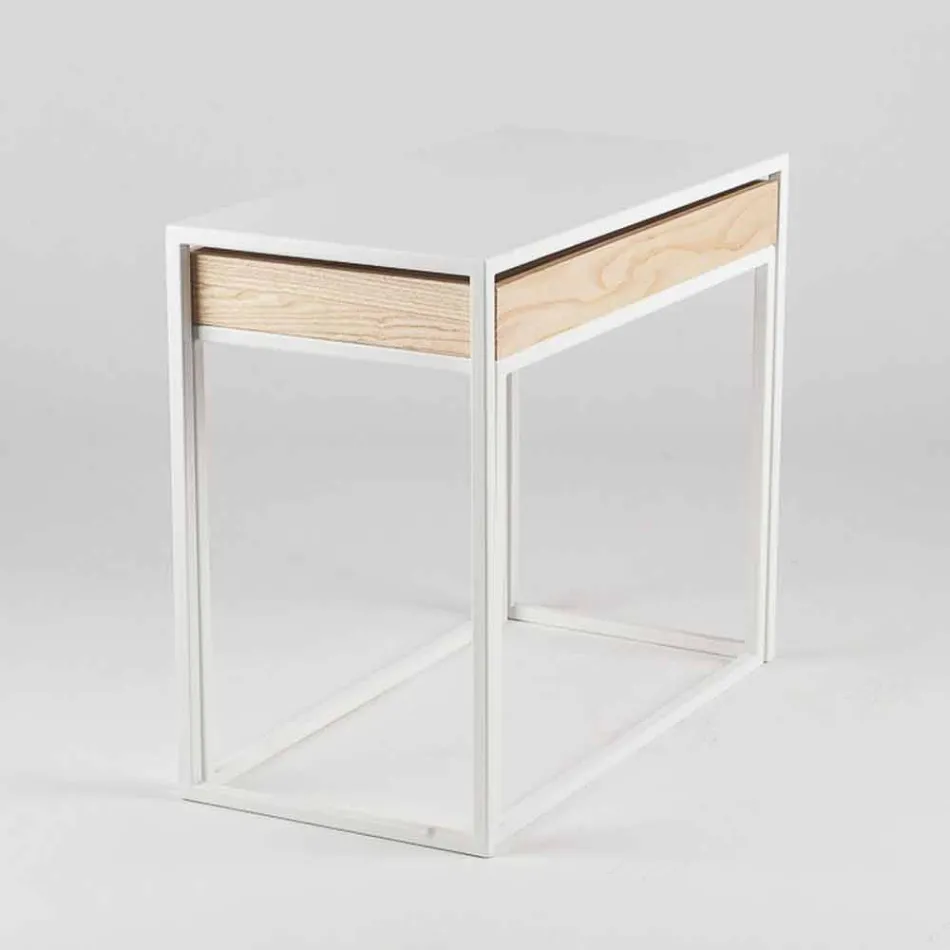 Stål sofabord med askebakke fremstillet i Italien - blonder Viadurini