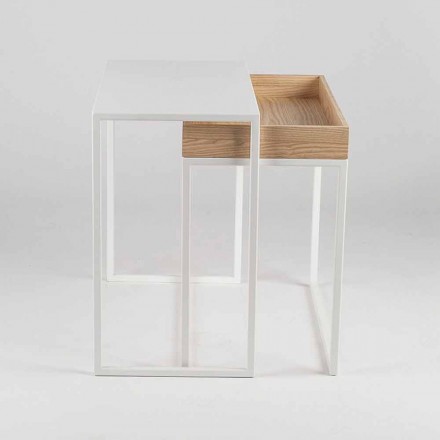 Stål sofabord med askebakke fremstillet i Italien - blonder Viadurini