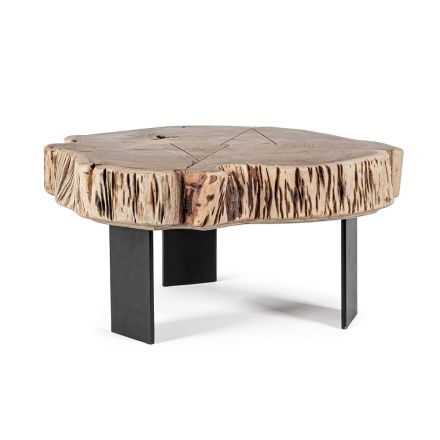Homemotion stål og naturligt akacietræ sofabord - Camala Viadurini