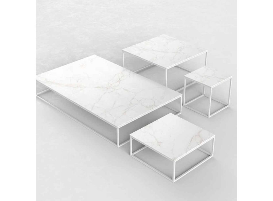 Have sofabord, firkantet marmoreffekt top - Suave af Vondom Viadurini