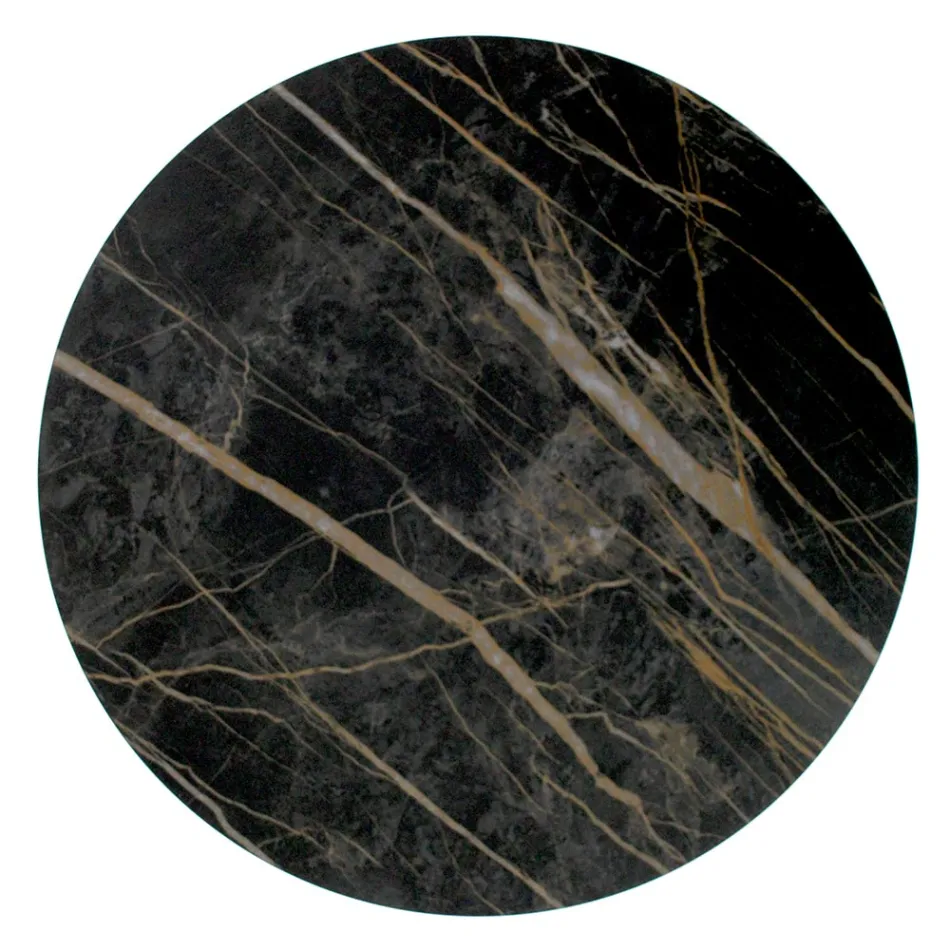 Sofabord i stentøj med stålunderlag Fremstillet i Italien - Aspira Viadurini