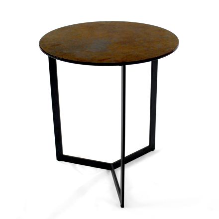 Sofabord i stentøj med stålunderlag Fremstillet i Italien - Aspira Viadurini