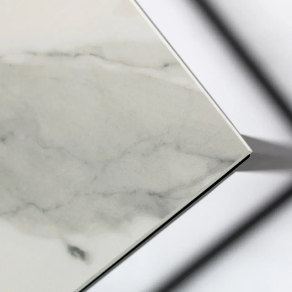 Sofabord af stentøj og stålunderstell lavet i Italien - Birba Viadurini