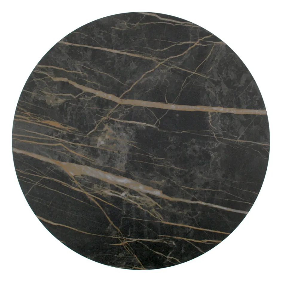 Sofabord i porcelæn Grès og rund base lavet i Italien - Tullia Viadurini