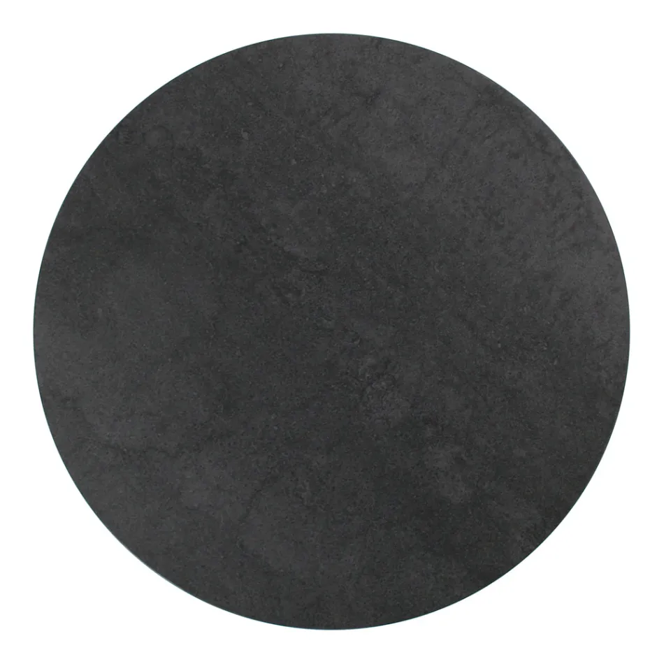 Sofabord i porcelæn Grès og rund base lavet i Italien - Tullia Viadurini