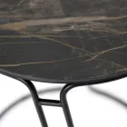 Sofabord i porcelæn Grès og rund base lavet i Italien - Tullia Viadurini