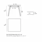 Sofabord i træ og Hpl forskellige farver 2 størrelser - Faz Wood af Vondom Viadurini