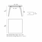 Sofabord i træ og Hpl forskellige farver 2 størrelser - Faz Wood af Vondom Viadurini