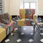 Sofabord i teaktræ og stål Industrielt design - Stiletto Viadurini