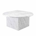 Sofabord i hvidt Carrara marmorformat på 3 stykker - Marsala Viadurini