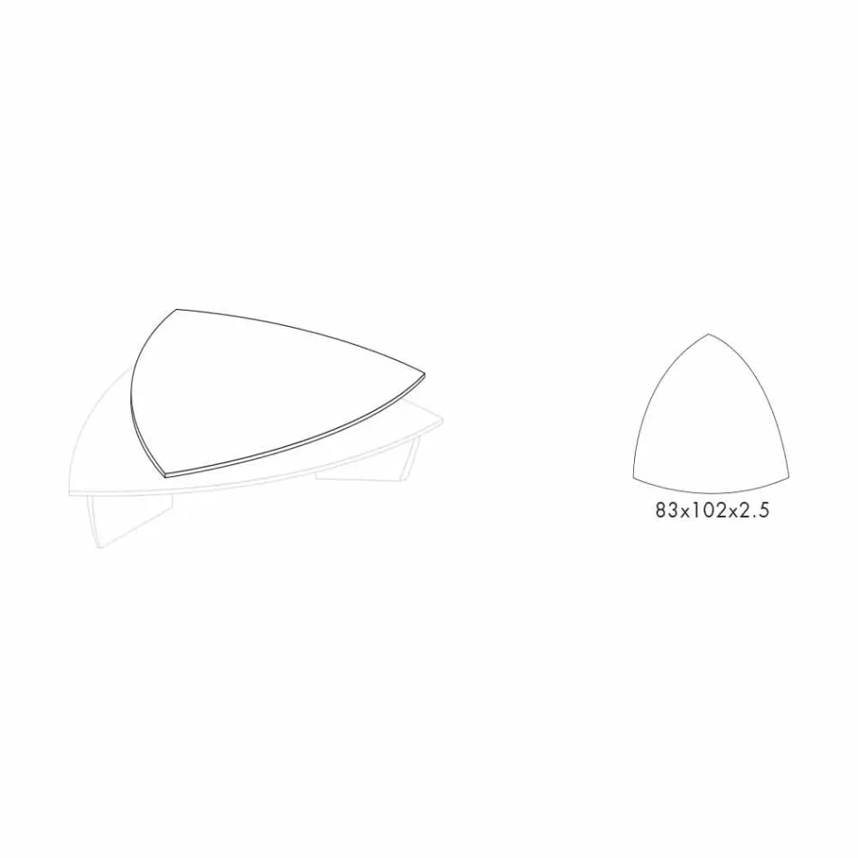 Sofabord i lakeret Mdf med drejetop lavet i Italien - Lisa Viadurini