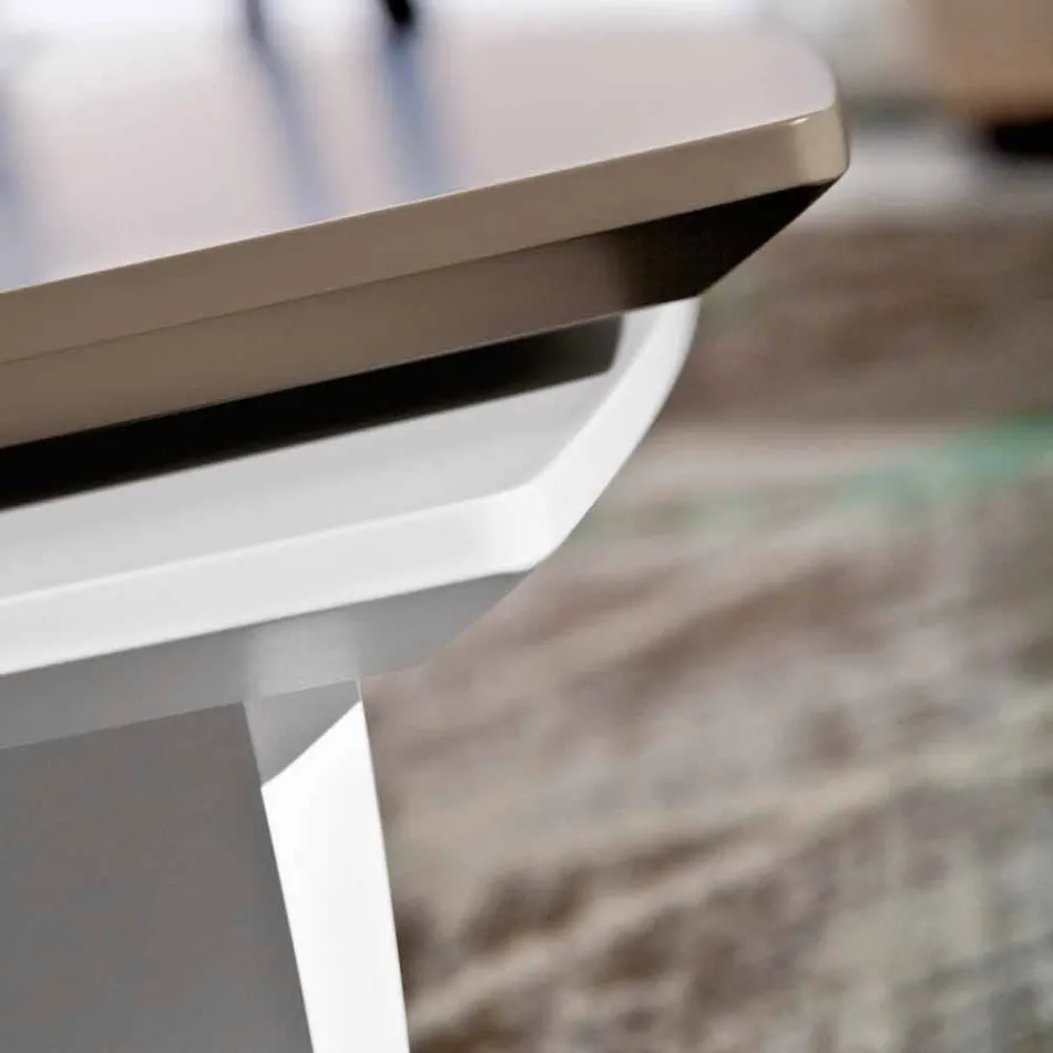 Sofabord i lakeret Mdf med drejetop lavet i Italien - Lisa Viadurini