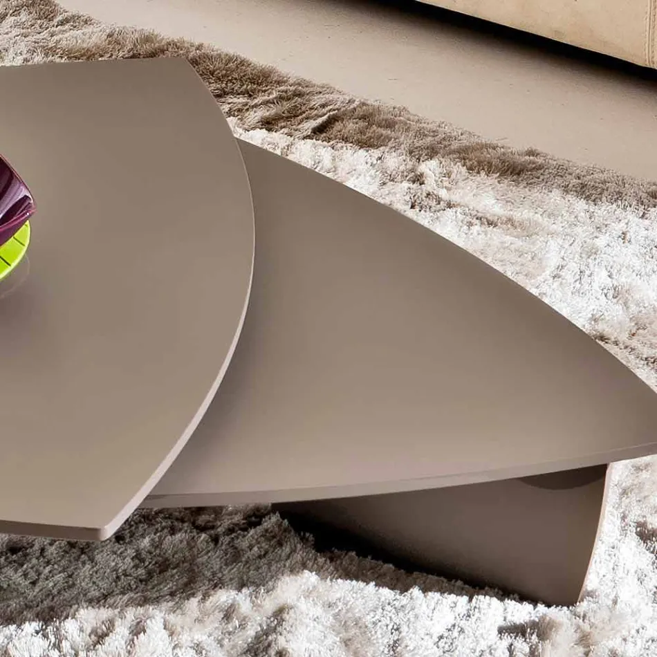 Sofabord i lakeret Mdf med drejetop lavet i Italien - Lisa Viadurini