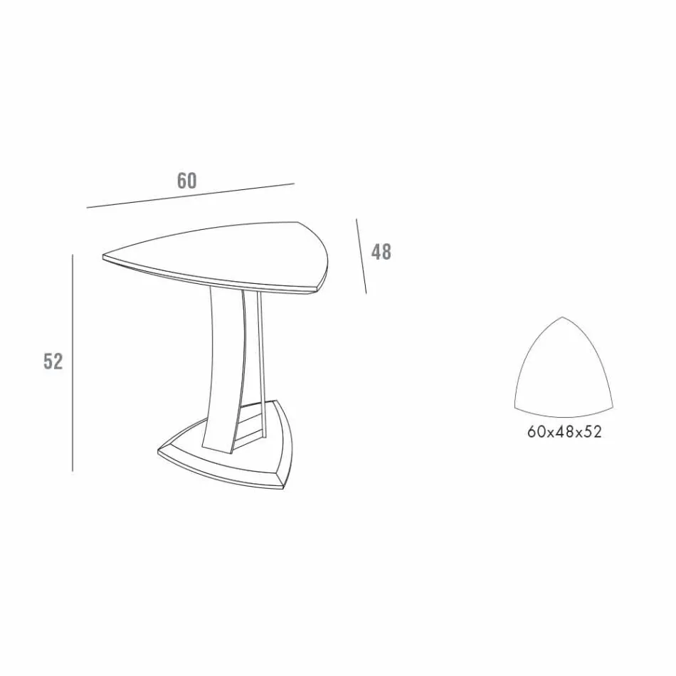 Sofabord i lakeret Mdf Lavet i Italien, høj kvalitet - Lisa Viadurini