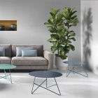 Sofabord i farvet metal og 3 størrelser, lavet i Italien - Magali Viadurini